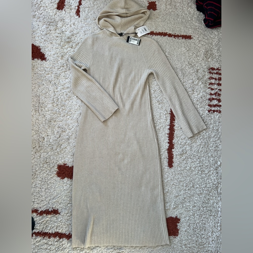 THEORY brand new BNWT Wool and cashmere , hooded dress size S - Picture 5 of 5